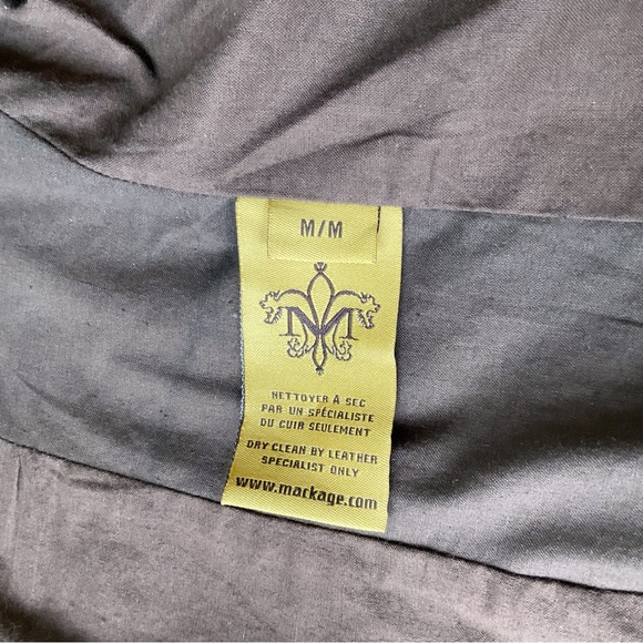 Mackage Ruffled Trim Military Style Utility Jacket in Mint Green Size M - Picture 10 of 14